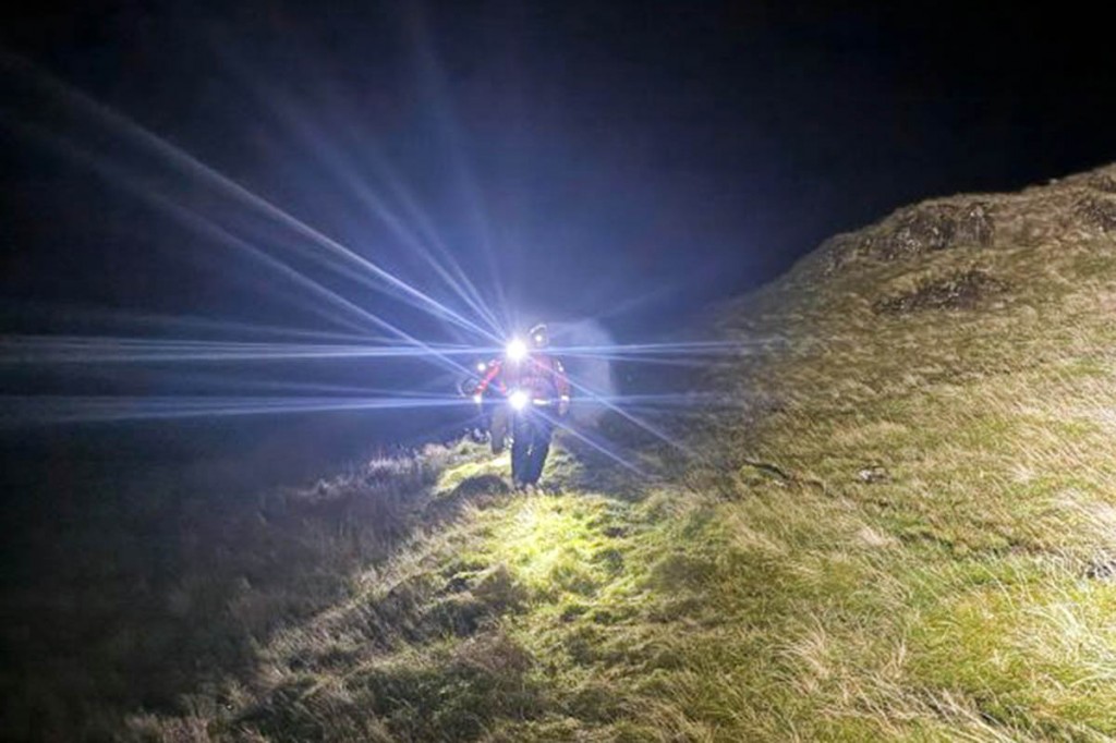 Rescuers at the scene above Patterdale. Photo: Patterdale MRT