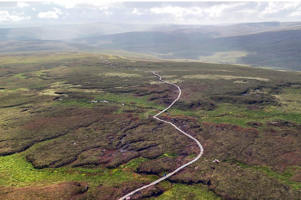 An aerial view of the improved section of the Coast to Coast path. Photo: Yorkshire Dales NPA