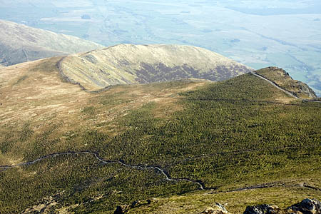 The woman was rescued from Scales Fell, east of Blencathra's summit