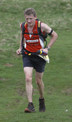 Mark Hartell en route to his eleventh Fellsman victory