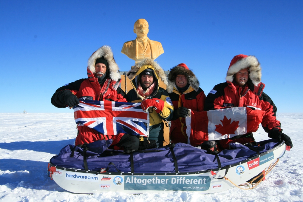 Lenin watches over the team at the Southern Pole of Inaccessibility