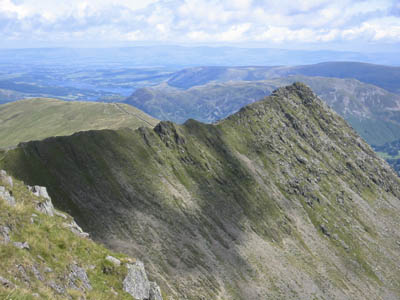 Striding Edge, scene of the walker's slip