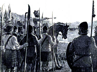 The Earl of Elgins ancestor Robert the Bruce rallies his troops at Bannockburn in 1314
