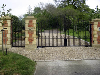 The gates at Barcroft Hall