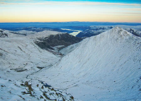 Catstye Cam (right). Both Patterdale and RAF Leeming rescue teams were training when the climber fell