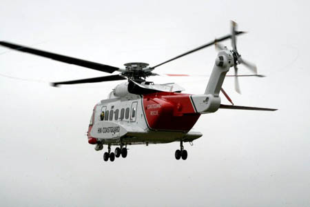 The Stornoway Coastguard helicopter guided rescuers to a lost walker