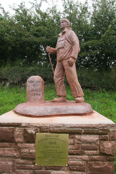 The Coast-to-Coast statue at Moor Row