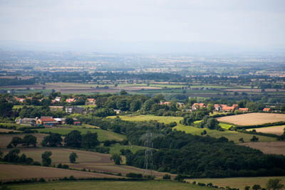 The view back across the Vale of Mowbray from the Cleveland hills