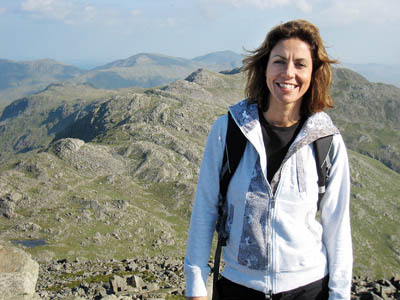 Julia Bradbury during the filming of Wainwright's Walks