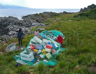 Some of the rubbish collected during the Knoydart clean-up