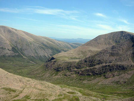 The Lairig Ghru, with Cairn Toul, right, and Ben Macdui, left. Picture by Finavon