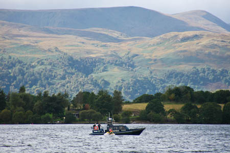 One of the national parks patrol boats at work on Loch Lomond