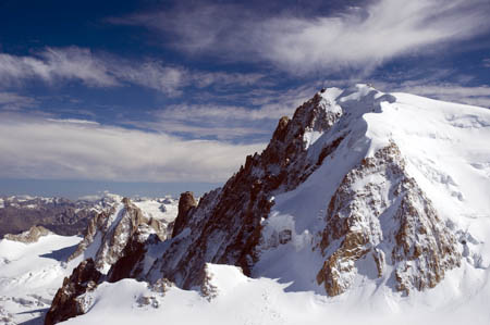 Mont Blanc, scene of the double death fall. Photo: Alain Wibert