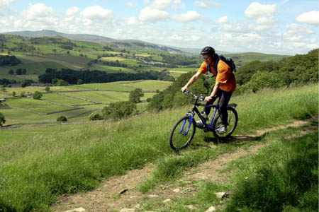 Mountain biking in the Yorkshire Dales. Photo: Yorkshire Dales National Park Authority