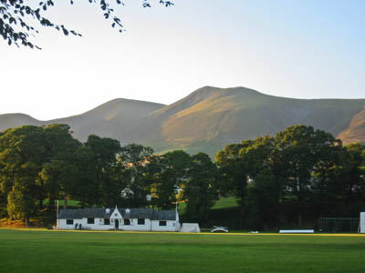 Fitz Park, Keswick, with Skiddaw in the background