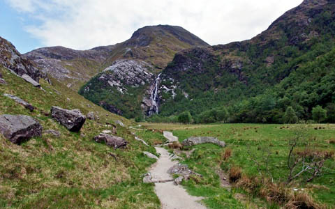 Steall Falls in Glen Nevis, close to where Mr Lebel fell into the water