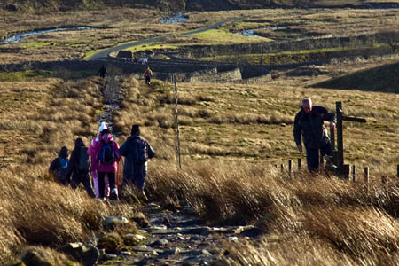 Walkers in the Yorkshire Dales