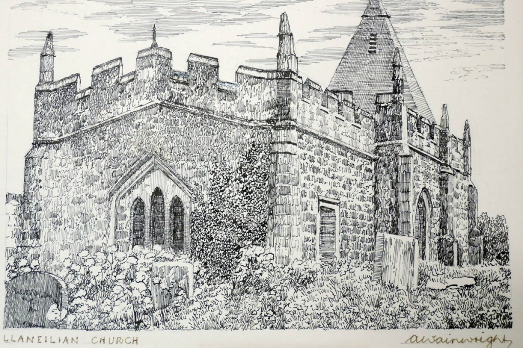 The auction includes a drawing of Llaneilan Church. Image: 1818 Auctioneers The auction includes a drawing of Llaneilan Church. Image: 1818 Auctioneers