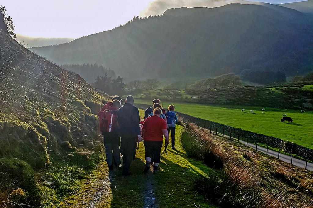 Team members stretcher the injured walker from Birds' Rock. Photo: Aberdyfi SRT Team members stretcher the injured walker from Birds' Rock. Photo: Aberdyfi SRT