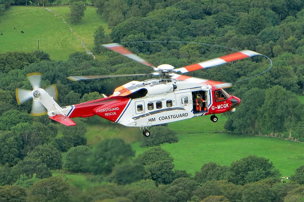 The Caernarfon Coastguard helicopter. Photo: Aberdyfi SRT The Caernarfon Coastguard helicopter. Photo: Aberdyfi SRT
