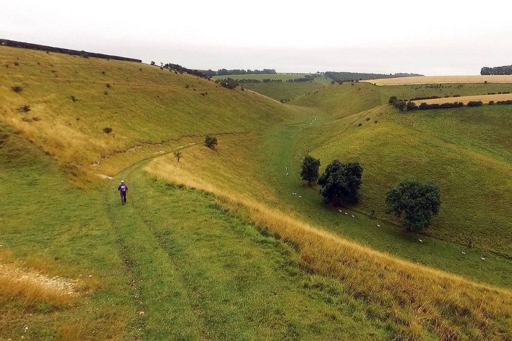 The Yorkshire Wolds Way passes through chalk hills. Photo: BBC The Yorkshire Wolds Way passes through chalk hills. Photo: BBC