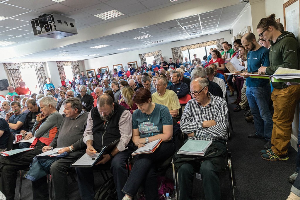 The meeting room was packed for the annual meeting. Photo: Bob Smith/grough The meeting room was packed for the annual meeting. Photo: Bob Smith/grough