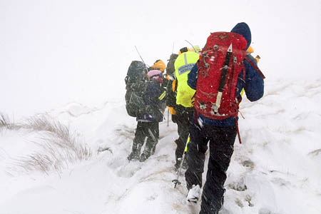 BSARU members make the climb to Lamb Hill. Photo: BSARU