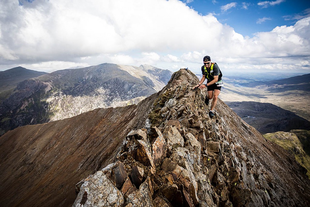 Galen Reynolds picks his way along Crib Goch on the Snowdon massif. Photo: No Limits Photography Galen Reynolds picks his way along Crib Goch on the Snowdon massif. Photo: No Limits Photography