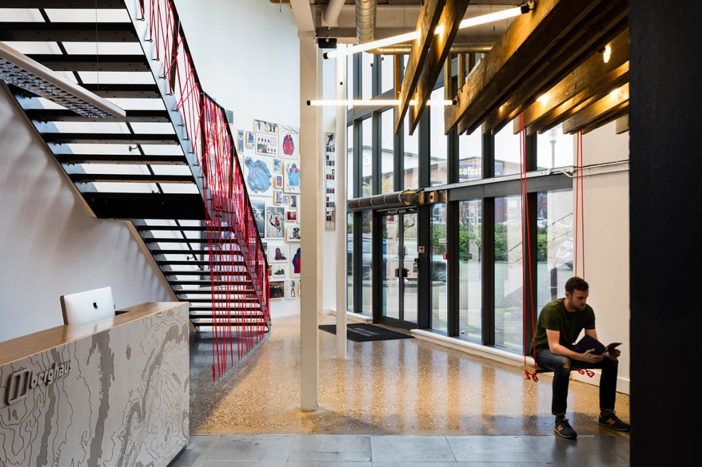 The reception area at the Sunderland HQ. Photo: Berghaus The reception area at the Sunderland HQ. Photo: Berghaus