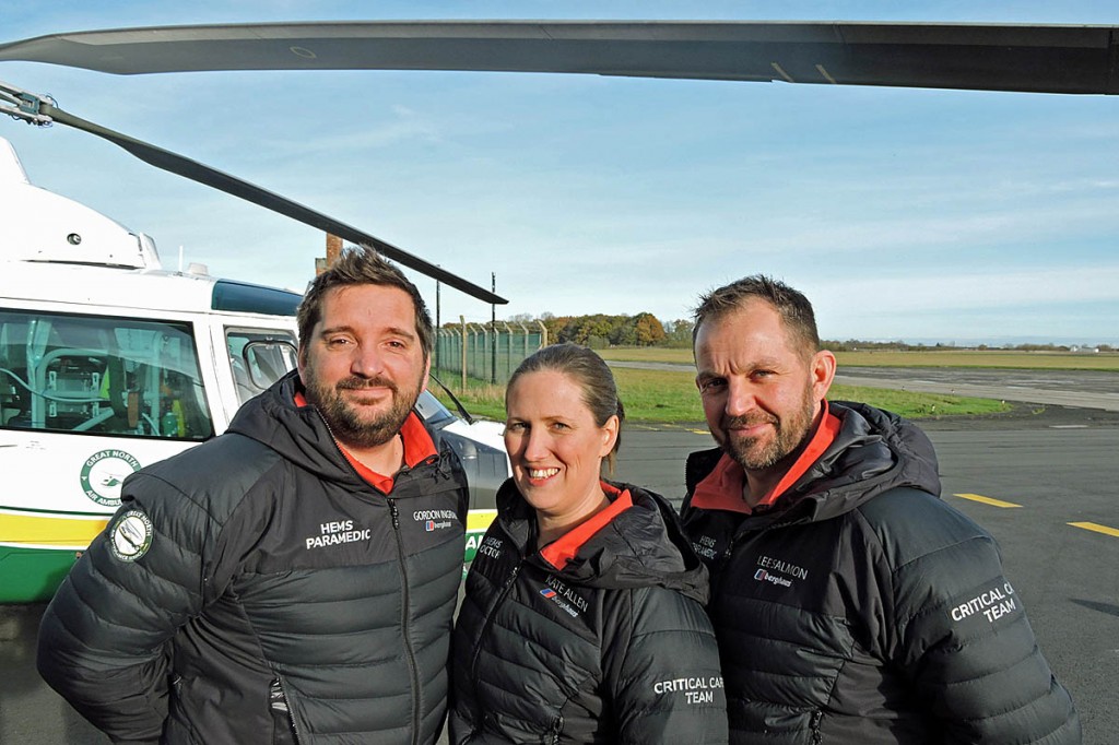 From left: Gordon Ingram, Kate Allen and Lee Salmon of GNAAS in their new kit From left: Gordon Ingram, Kate Allen and Lee Salmon of GNAAS in their new kit