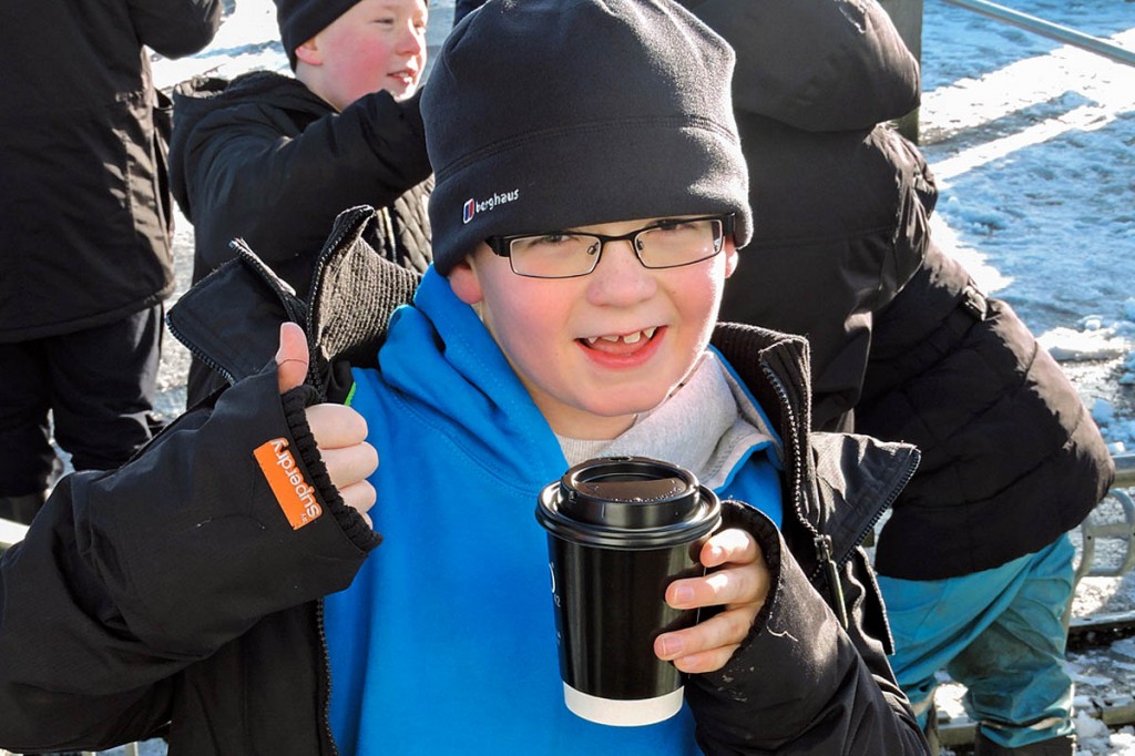 Year five pupil Aaron Lang enjoys the event