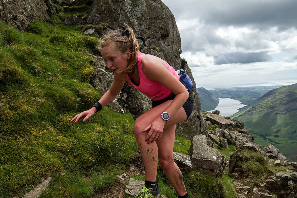Ascending Great Gable during the challenge Ascending Great Gable during the challenge
