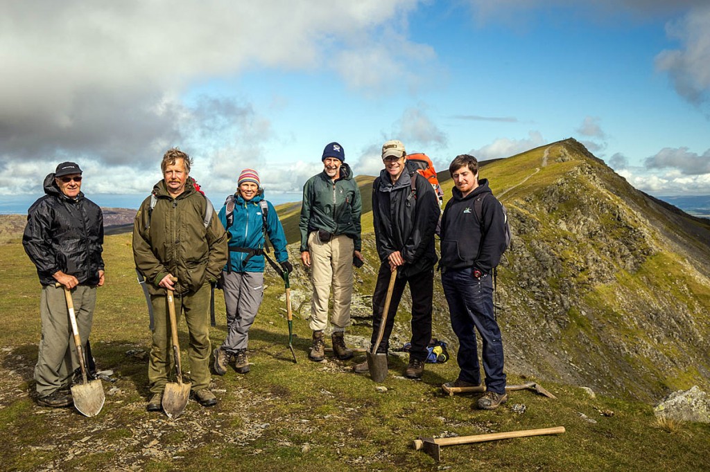 Some of the workforce on Blencathra during the fell care day. Photo: Ade Gibney Some of the workforce on Blencathra during the fell care day. Photo: Ade Gibney