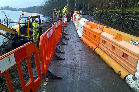 Council workers at the site of the emergency repairs. Photo: Cumbria County Council