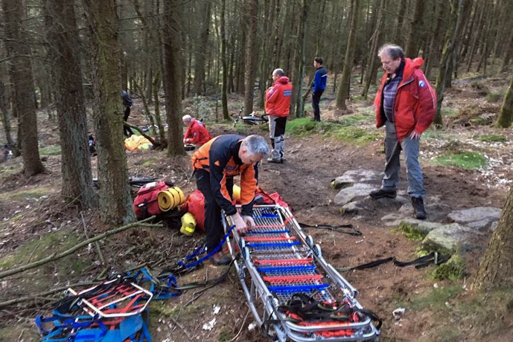The scene at the Healey Nab Rescue. Photo: Bowland Pennine MRT The scene at the Healey Nab Rescue. Photo: Bowland Pennine MRT