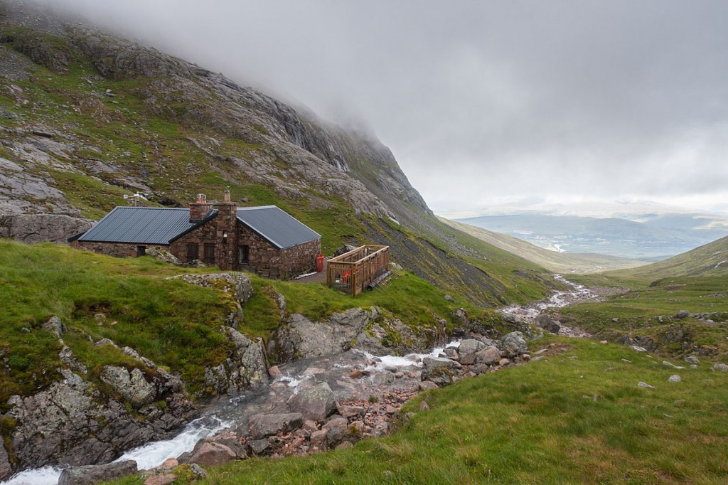 The CIC Hut, beside the Allt a' Mhuilinn. Photo: Bob Smith/grough The CIC Hut, beside the Allt a' Mhuilinn. Photo: Bob Smith/grough