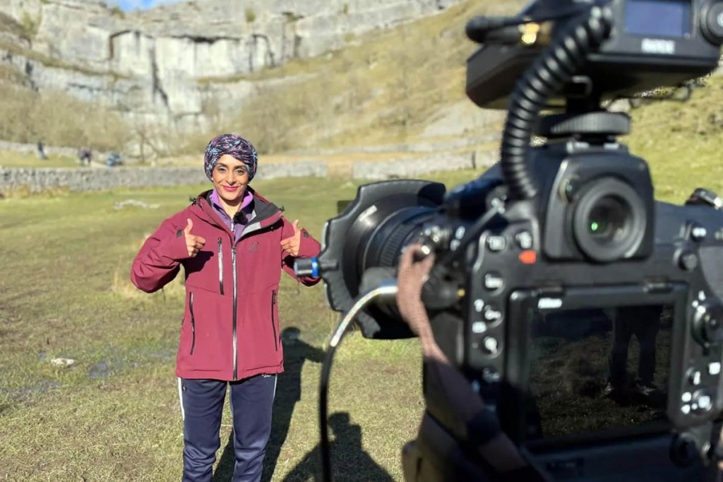 Filming of one of the videos at Malham Cove