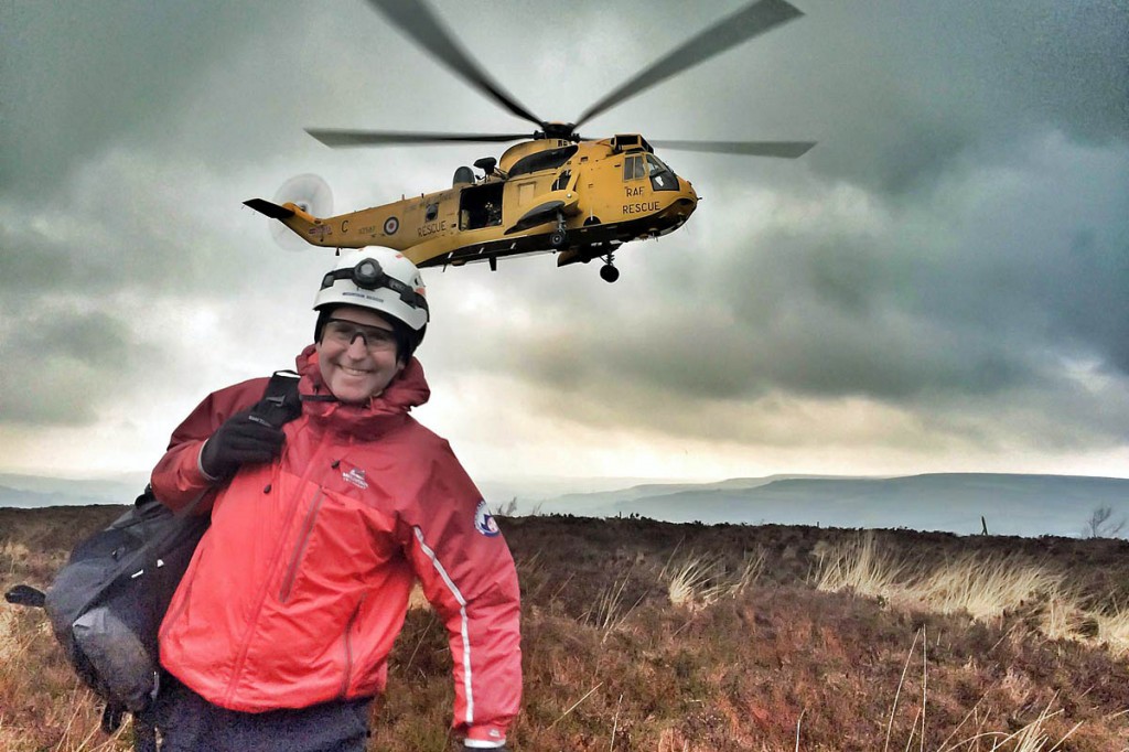 Richard Graves seen after being winched down from an RAF Sea King helicopter0 Richard Graves seen after being winched down from an RAF Sea King helicopter