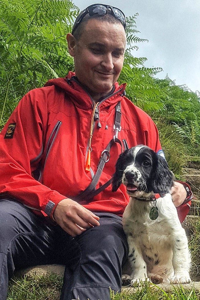 Handler Gary Smith with Orion Handler Gary Smith with Orion