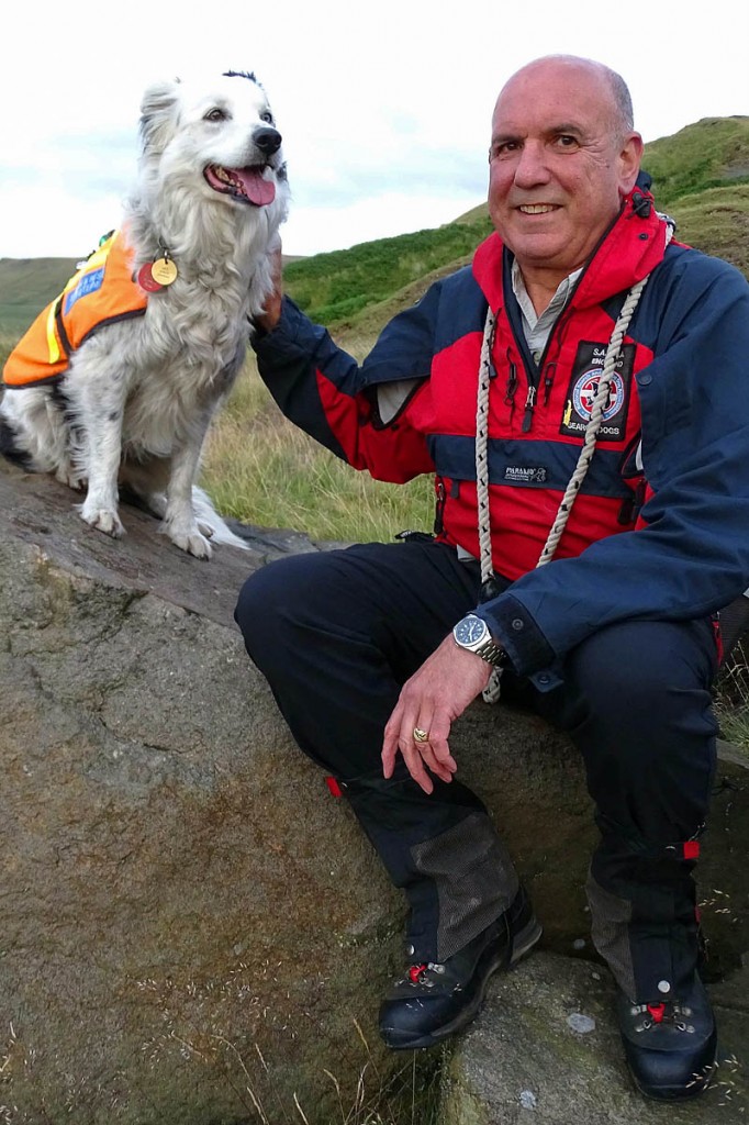 Nell with her handler David Warden. Photo: CVSRT Nell with her handler David Warden. Photo: CVSRT