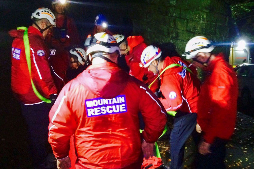 The scene of the incident at Lumb Bank. Photo: Calder Valley SRT The scene of the incident at Lumb Bank. Photo: Calder Valley SRT