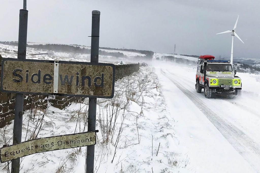 Calder Valley rescuers had a busy weekend as blizzards hit their area. Photo: Calder Valley SRT Calder Valley rescuers had a busy weekend as blizzards hit their area. Photo: Calder Valley SRT