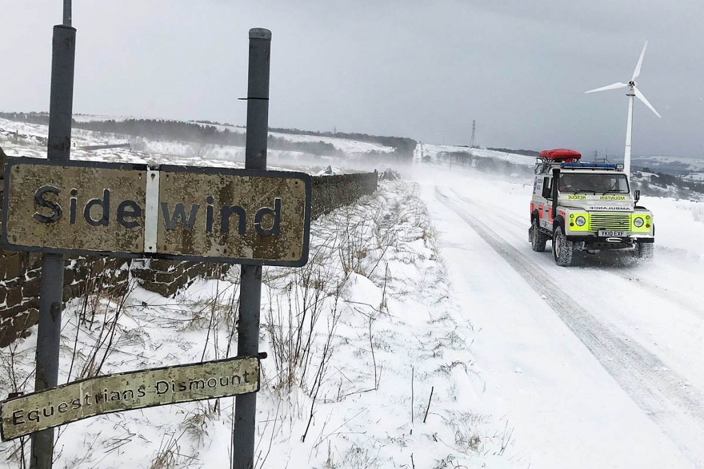 Calder Valley rescuers had a busy weekend as blizzards hit their area. Photo: Calder Valley SRT