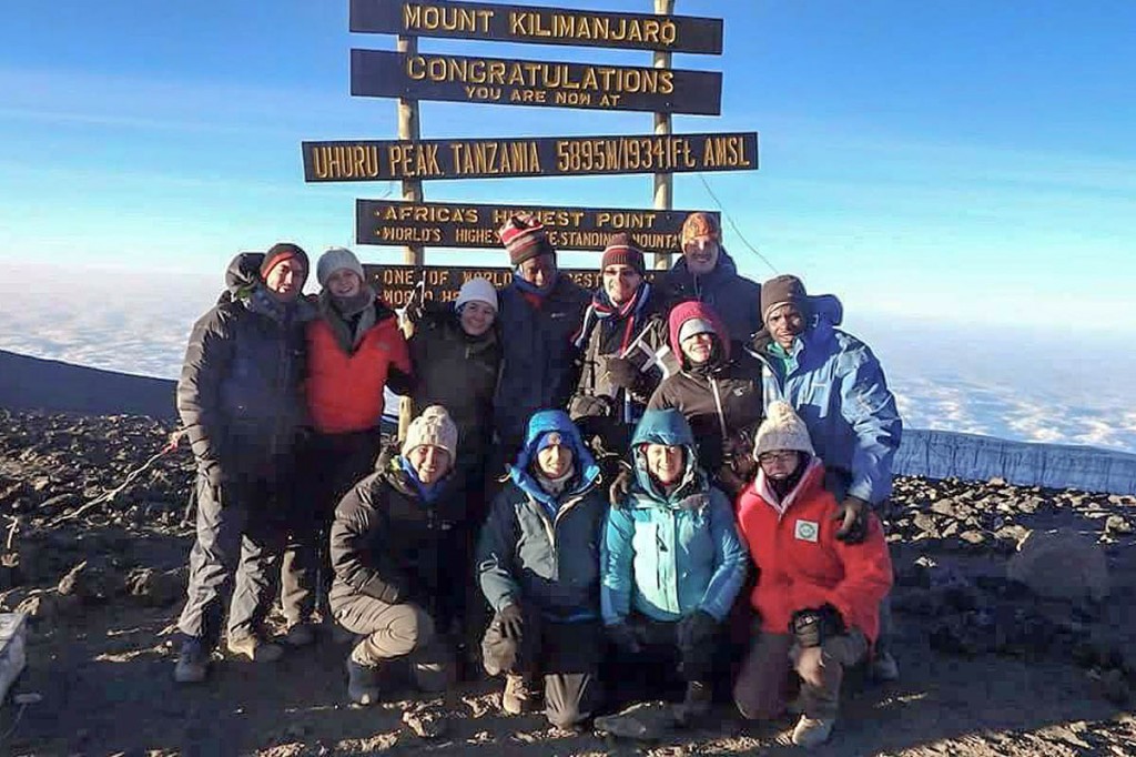 Drew Whitworth and companions on the summit of Kilimanjaro. Photo: Drew Whitworth Drew Whitworth and companions on the summit of Kilimanjaro. Photo: Drew Whitworth