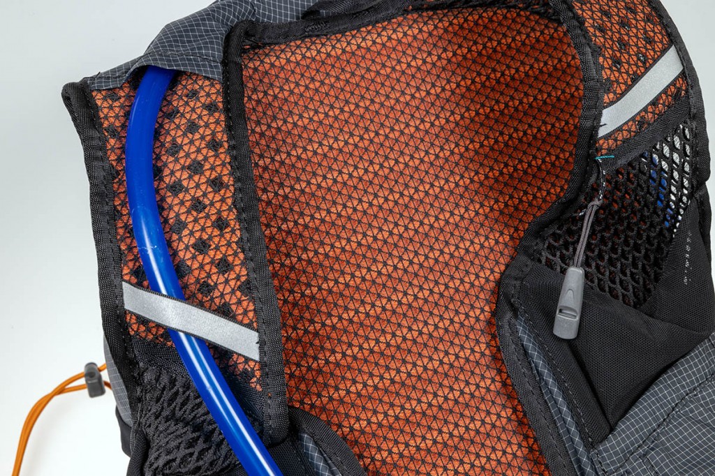 The back uses ridged foam with a mesh overlay. Photo: Bob Smith Photography The back uses ridged foam with a mesh overlay. Photo: Bob Smith Photography