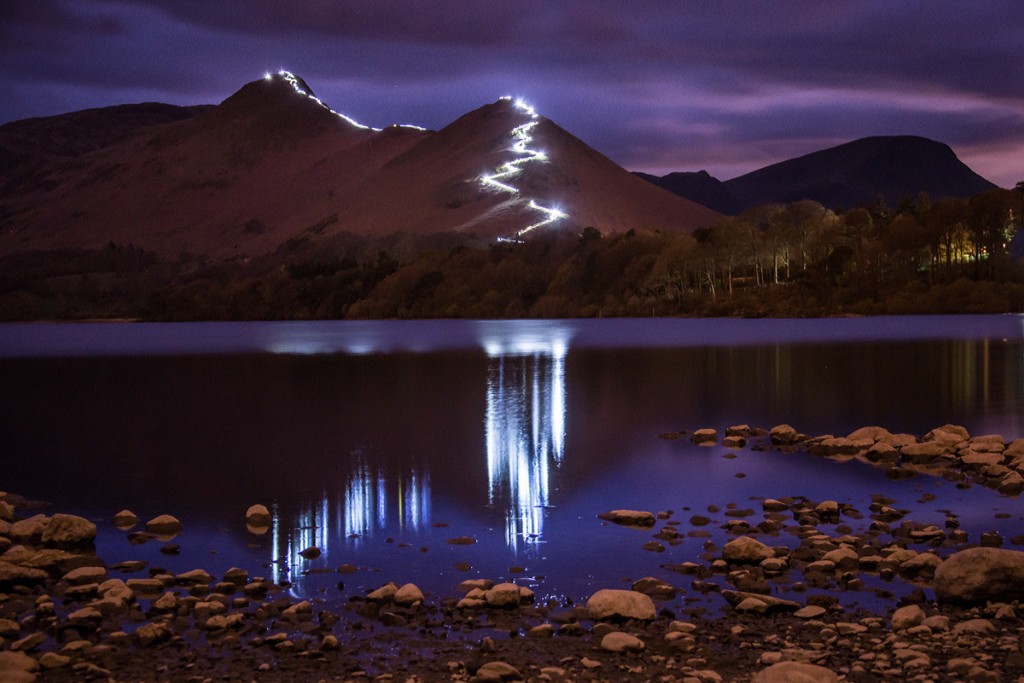 Cat Bells' lights are reflected in Derwent Water. Photo: Tom McNally Cat Bells' lights are reflected in Derwent Water. Photo: Tom McNally