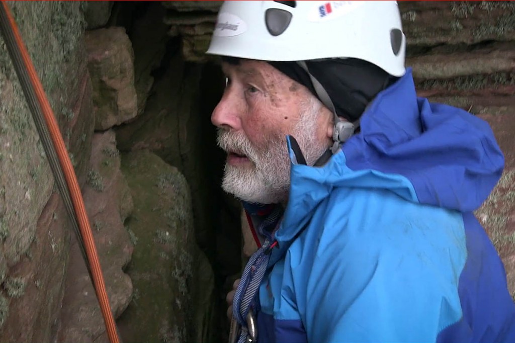 Return to Hoy. Sir Chris climbs the Orcadian sea stack in the film