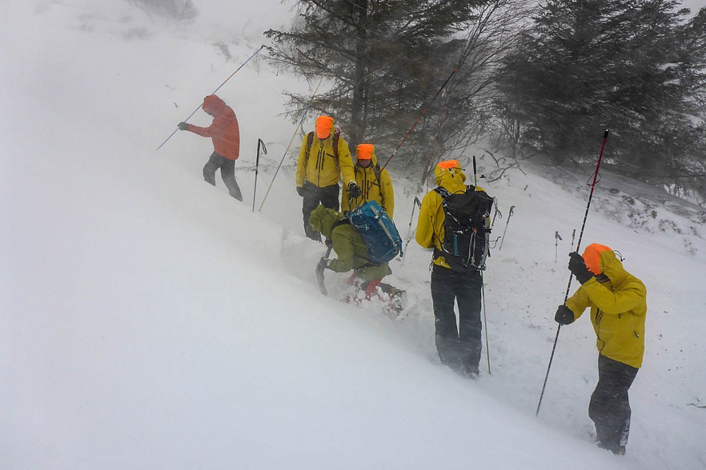 One of the avalanche training courses in action One of the avalanche training courses in action