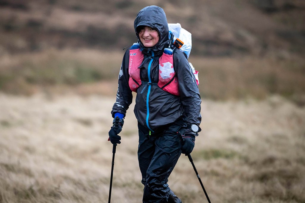 Claire Bannwarth leading the 2023 women's Spine Race. Photo: Bob Smith/grough