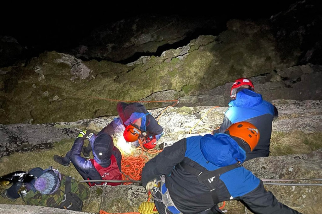 The rescue scene on High Crag. Photo: Cockermouth MRT The rescue scene on High Crag. Photo: Cockermouth MRT